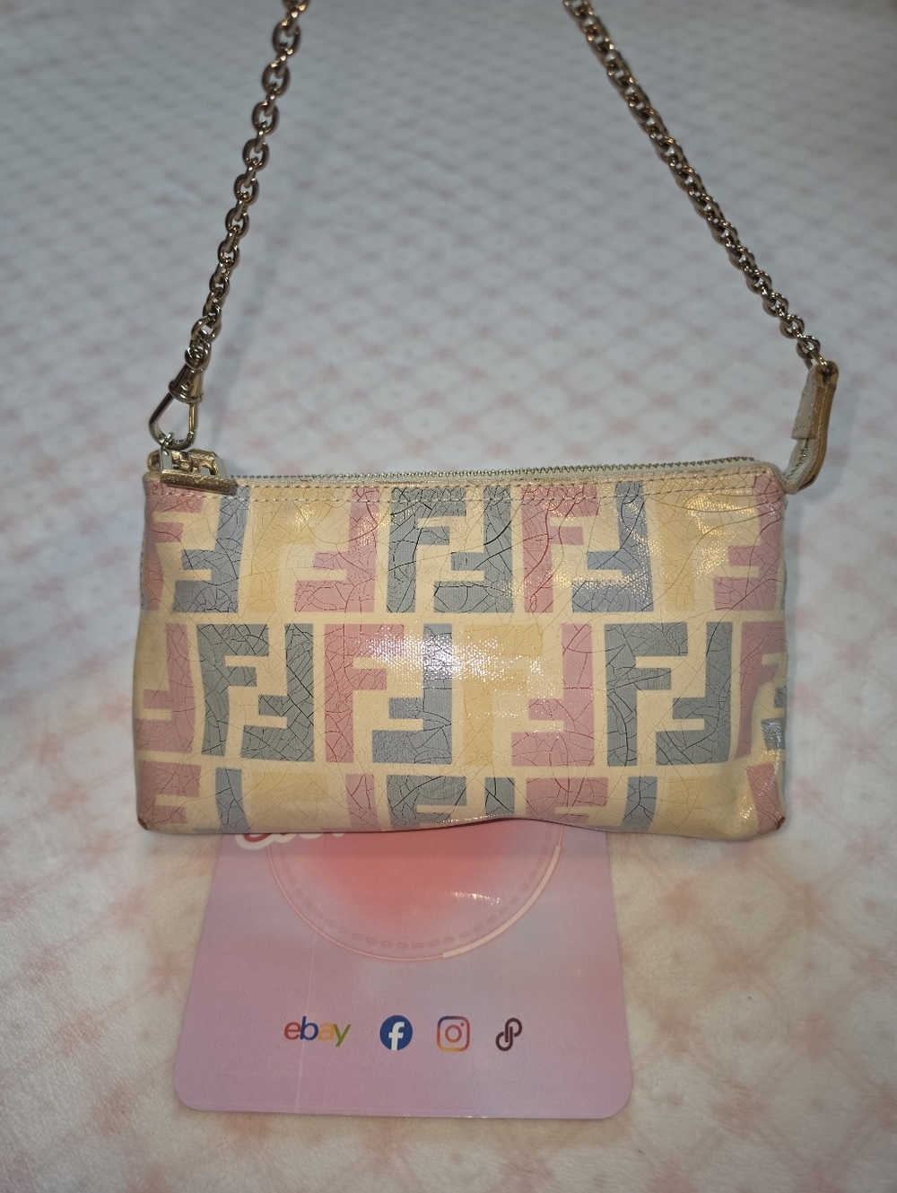 Fendi Zucca Mini Pochette Chain Bag – Vintage FF Monogram - Picture 6 of 9